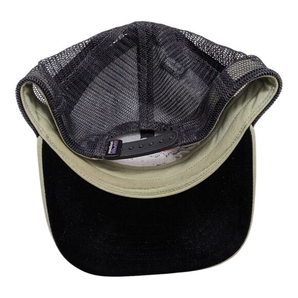 Patagonia Fitz Roy Fish Trout Mesh Trucker Snapback Hat Cap Adjustable - Picture 3 of 4